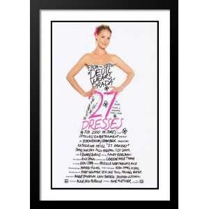  27 Dresses Framed and Double Matted 32x45 Movie Poster 