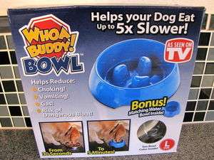 whoa buddy dog bowl MEDIUM SIZE as seen on tv helps your dog eat up to 