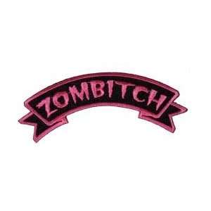 Creepy Zombie Dead Horror Gothic Embroidered Iron on Patch   Zombitch 