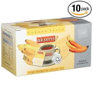 Aksens Pure Premium Ceylon Tea, Banana, 25 Count Teabags, 1.7 Ounce 