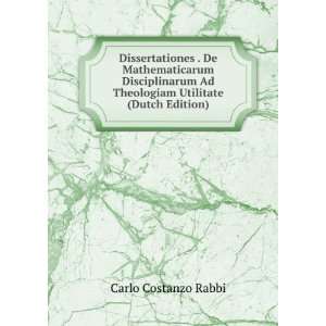   Ad Theologiam Utilitate (Dutch Edition) Carlo Costanzo Rabbi Books