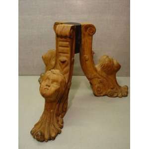 Vintage 1920s Hand Carved Decorative Wooden Legs