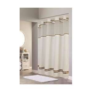  Hookless Escape Shower Curtain RBH40ES305 White / Brown 