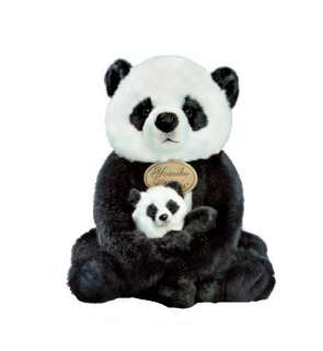 Russ Berrie Yomiko 11.5 Plush MOMMY & BABY PANDA Bears ~NEW 