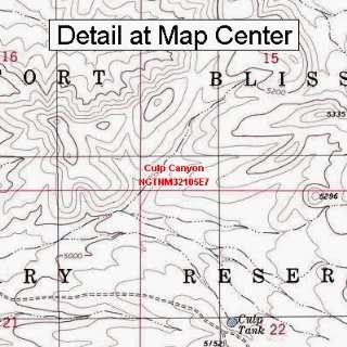 USGS Topographic Quadrangle Map   Culp Canyon, New Mexico (Folded 