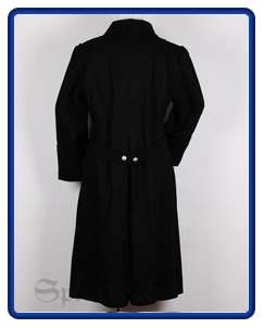 WW2 German Allgemeine Elite Black Wool Greatcoat S  