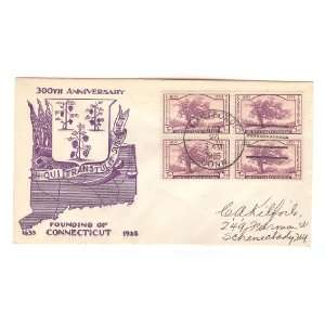 Founding of CT (40) First Day Cover; 300th Anniversary of the Founding 