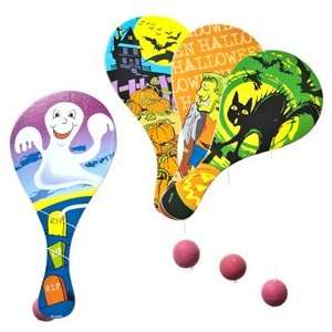 Wooden Haunted Halloween Paddleball Game Toys & Games