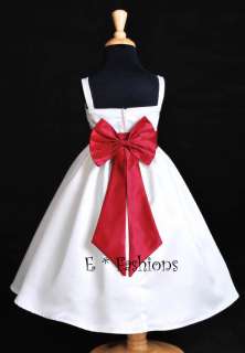 APPLE RED PAGEANT FLOWER GIRL DRESS L 2 4 6 8 10 #832  