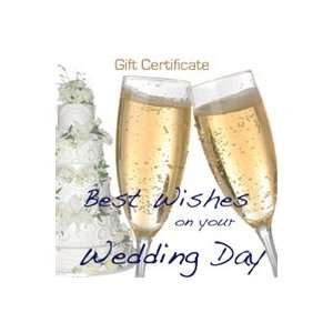 Wedding Day Best Wishes, Cheers Gift Certificate  Grocery 