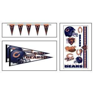  Chicago Bears Bronze Football Theme Party Supplies Package 