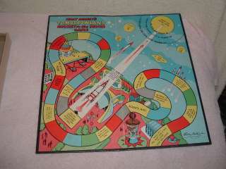 1956 Walt Disney Tomorrowland Rocket To The Moon Game Parker Brothers 