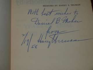 Harry Truman SIGNED 1st EDITION 2 Vol Set JIMMMY HOFFA  