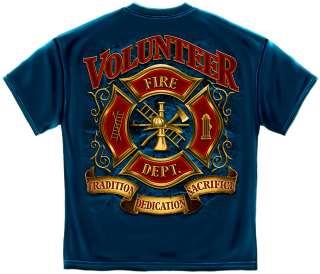 Volunteer Firefighter T Shirt Tradition Dedication Sacrifice Firemen 