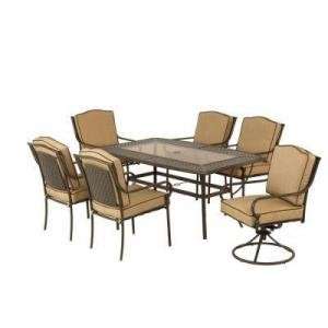 Piece Outdoor Dining Set Patio Steel Table & 6 Chairs INCLUDES 