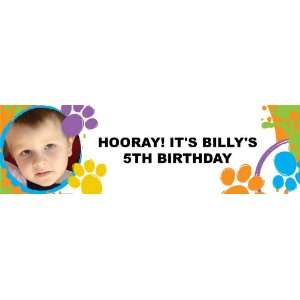  Paw Prints Personalized Photo Banner Standard 18 x 61 