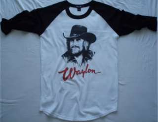 Waylon Jennings t shirt vtg tour hank williams jr merle haggard johnny 