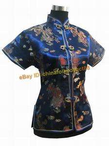 Chinese Women Embroidery Dragon Shirt Blouse Tops  