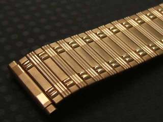 NOS Hirsch WIDE Gold gf 13/16 21mm Expansion Watch Band  