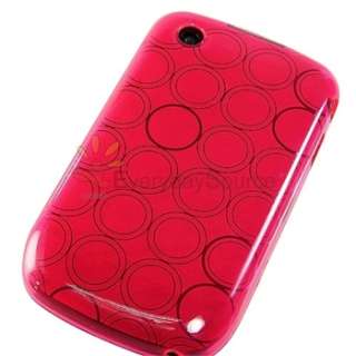 For Blackberry Curve 3G 9300 9330 TPU Case Pink Circle  