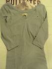 Hollister Womens V Neck Gray Top, 3/4 sleeves, Size Med
