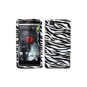  Motorola MB810 Droid X Graphic Case   Black/White Zebra 