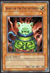YUGIOH CARD  SPIRIT OF THE POT OF GREED   IOC 009  