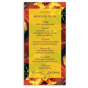  265 Wedding Menu Cards   Red Roses & Parrot Tulips Office 