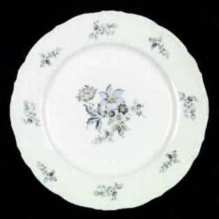   ceramic work pattern wild flower platinum trim piece dinner plate