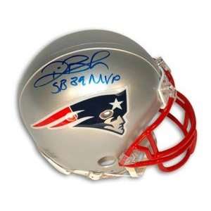  Deion Branch Signed Patriots Mini Helmet   SB 39 MVP 