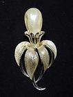LARGE Brooch Sarah Coventry Flower Pearl Vintage Pin  