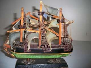 Antique Wooden Whaling Ship Clipper 1846 Handmade Model  