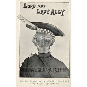  1903 Original Print Ad Lord Lady Algy Hat Man Morrow 