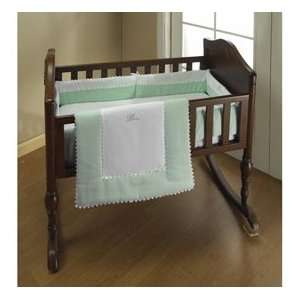  Green Ric Rac Cradle Bedding  size15x33 Baby