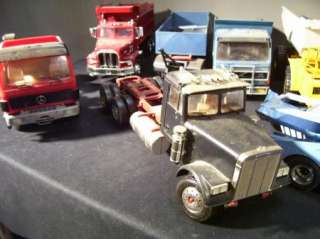 11 PC Lot Semi/Tractor/Trailer/Dump Truck Junkyard Model Kit Custom 