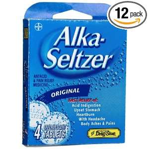 Lil Drugstore Products Alka seltzer Tablets, Original, 4 Count Boxes 