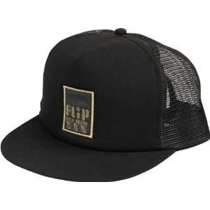  Flip Gold Brand Mesh Hat Black Black Skate Hats Sports 