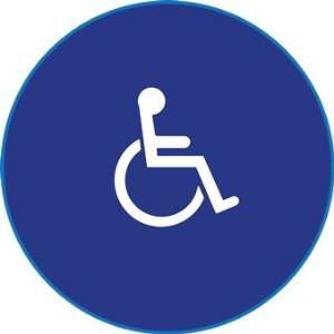 ADA Compliant Womens Restroom Door Signs with Symbol of Accessibility 