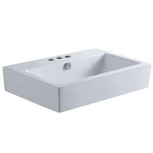  CLEARWATER WASH BASIN WITH 4 3 FCT HOLE White Finish