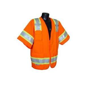 Radians SV63O3X Class 3 Surveyor Safety Vest, Two Tone Orange, 3 Extra 