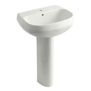   NY Wellworth Pedestal Lavatory with Single Hole Faucet Drilling, Dune