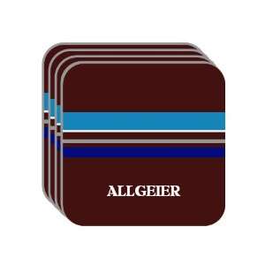 Personal Name Gift   ALLGEIER Set of 4 Mini Mousepad Coasters (blue 