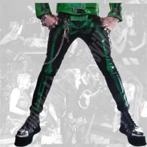 Kreepsville 666 Skelebone Jeans Black/Green HORROR PUNK  