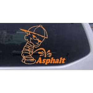 Pee On Asphalt Off Road Car Window Wall Laptop Decal Sticker    Orange 