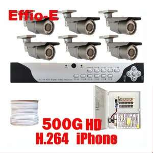  Professional 8 Channel H.264 DVR with 6 x 1/3Exview HAD 