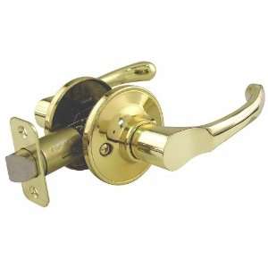  Polished Brass Hall & Closet Lever Door Lock