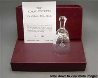   Lead Crystal Royal Wedding Tea Bell Princess Diana Prince Charles