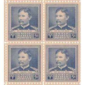  Dr. Walter Reed Set of 4 x 5 Cent US Postage Stamps NEW 