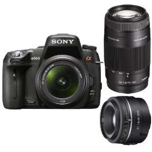  Sony Alpha A560/L 14.2 Megapixels Digital SLR Camera and 