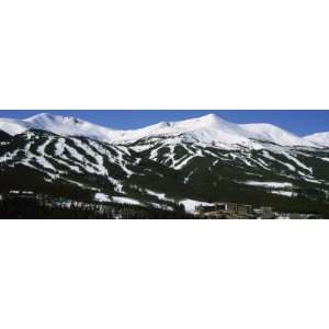 Ski Resorts in Front of a Mountain Range, Breckenridge, Summit County 